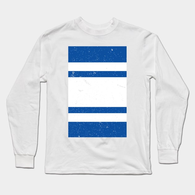 Tranmere Varsity Retro Away Blue & White Design Long Sleeve T-Shirt by Culture-Factory